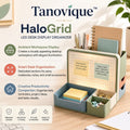 Tanovique™ HaloGrid LED Desk Display Organizer