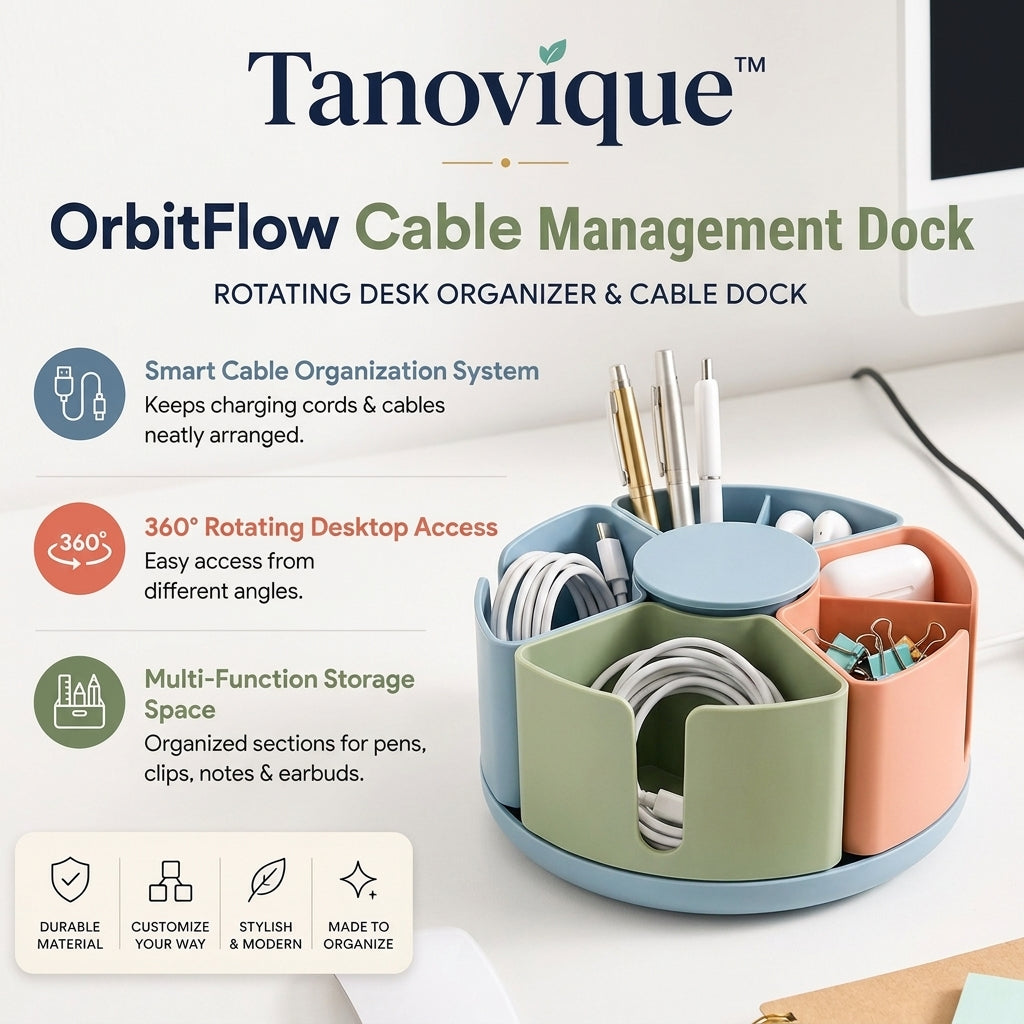 Tanovique™ OrbitFlow Cable Management Dock