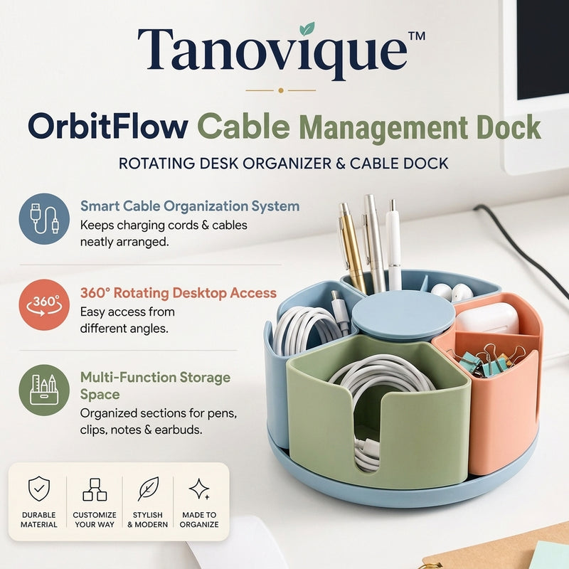 Tanovique™ OrbitFlow Cable Management Dock